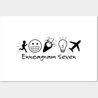 Enneagram 7 T-Shirt | Enneagram Type 7 | Enthusiast | Adventurer | Enneagram Gifts | Unisex - Men & Women's Tee Posters and Art